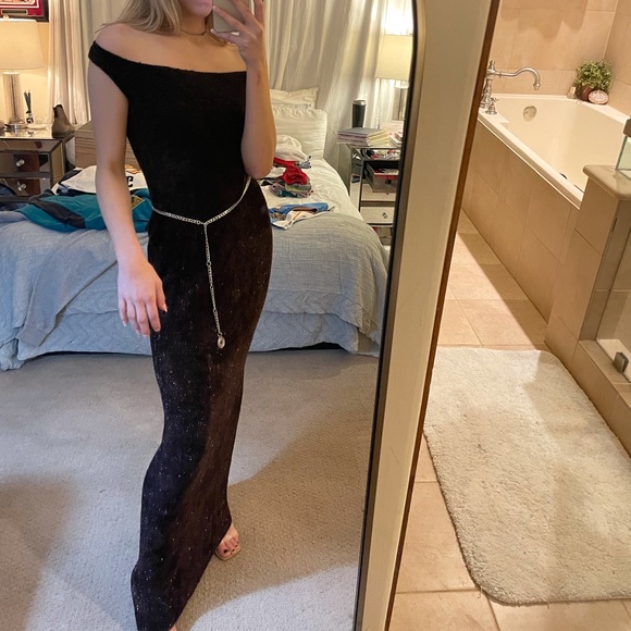 Vintage Henri Bendel Knit Evening Gown w/ little hints of sparkles ✨ - Picture 2 of 12